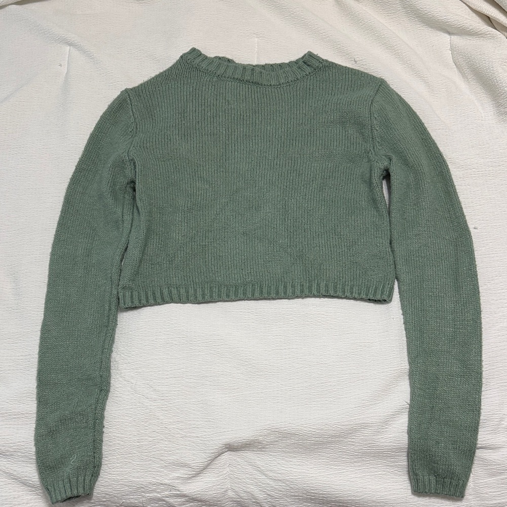 Garage Women's Sage Green Cropped Sweater